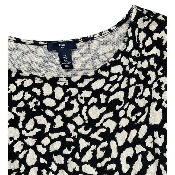 Gap 100% Cotton Dress Scoop Neck Elastic Waist Short Cap Sleeves Size Medium - Picture 6 of 10